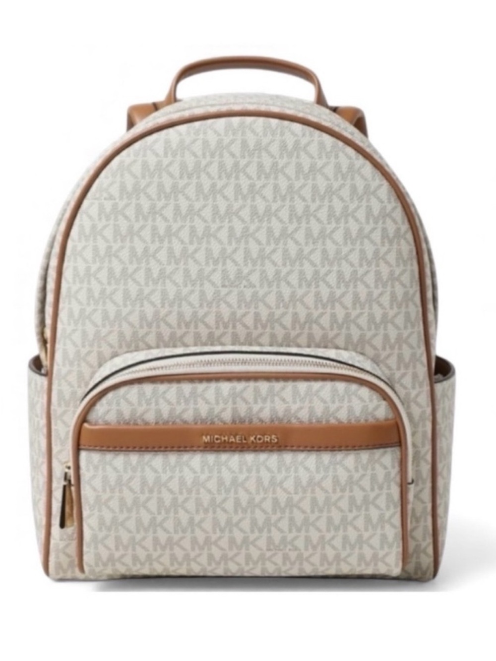 Michael Kors Bex Signature Backpack with matching JetSet Wallet -Vanilla/Acorn - Picture 2 of 6